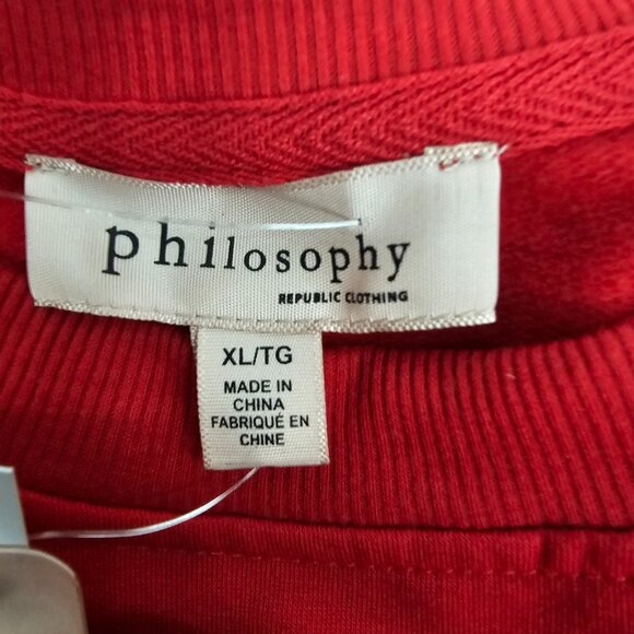 Philosophy Santa Baby Women's Red Ultra Soft Holiday Sweatshirt Size XL NWT - Picture 10 of 15